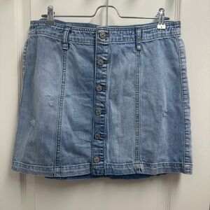 Women’s Rewash Denim Button-Front Skirt SZ 11